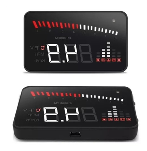 Projetor Painel Velocimetro Digital Obd2 Tech One Parabrisa