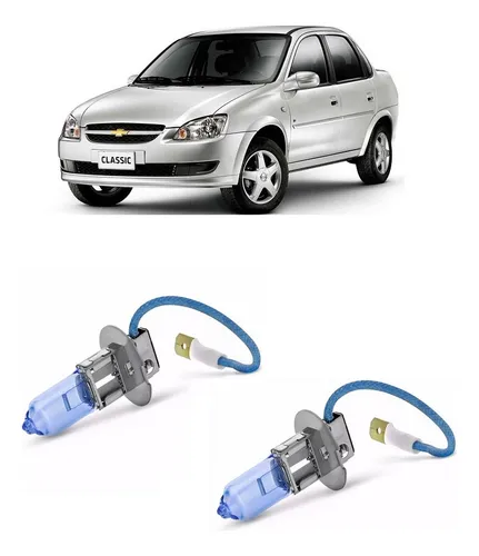 comprar Par Lampada Efeito Xenon 8500k Farol De Milha Corsa Classic