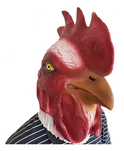 Máscara De Látex Para Disfraz De Gallo, Máscara De Animal, C