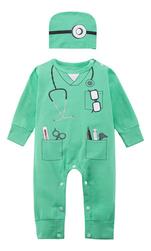 Conjunto De Mameluco De Disfraz De Doctor Para Bebes (3-6 M