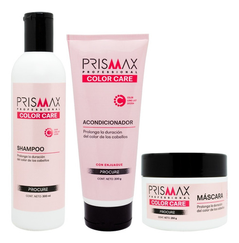 Prismax Color Care Kit Shampoo + Enjuague + Máscara Chico