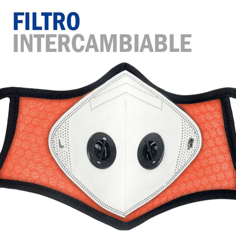 Cubrebocas N95 Lavable Reusable 2 Válvulas Filtro Deportivo