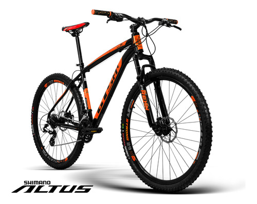 Bicicleta Aro 29 Alumínio Gts Freio A Disco Altus 24v Ride C Cor Preto-Laranja Tamanho do quadro 21