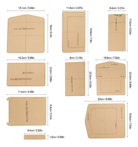 Plantilla Para Hacer Bolsos De Hombro, 9 Piezas, Acrílico De