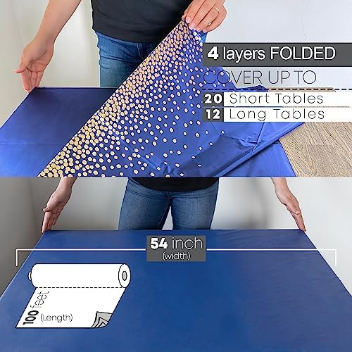 Rollo De Mantel De Plástico Desechable Neatiffy Con Cortador
