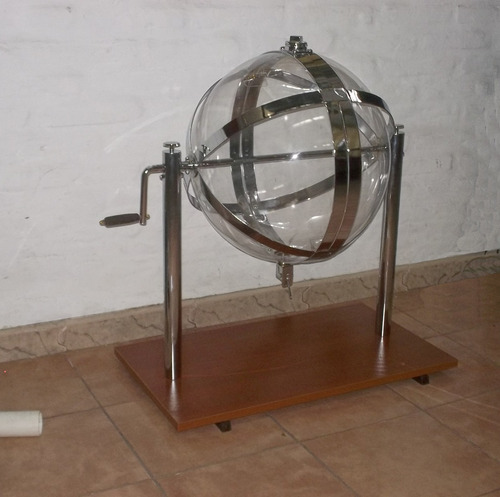 Juego De Bingo Con Bolillero Cromado 40 Cm Y 1000 Cartones