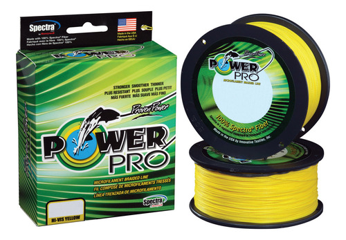 Power Pro Spectra Línea De Pesca Trenzada De Fibra, Amarillo