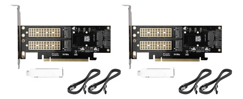 2 Tarjetas Adaptadoras 3 En 1 Ngff Y Msata Ssd M.2 Nvme A Pc