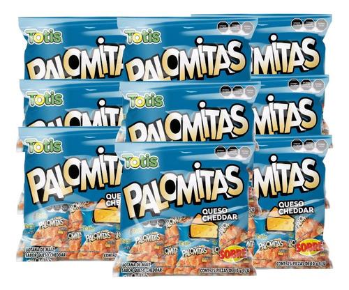 Palomitas Totis Queso Cheddar 225 Pzas 10 G C/u Sobre