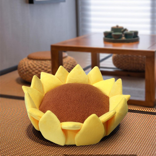 Almofada De Meditação Para Cadeira, Redonda, Amarelo 40cm