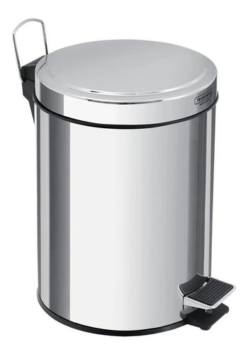 Cesto Tacho Basura Acero Inox Tramontina Con Pedal 5 Litros 