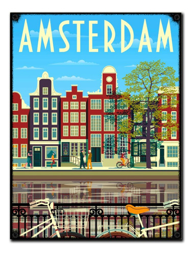 #36 - Cuadro Vintage 30 X 40 - No Chapa Ámsterdam Poster 