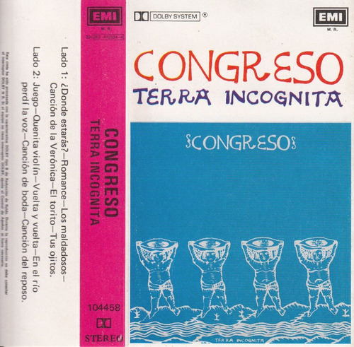 1983 Folk Progresivo Chile Cassete Congreso Terra Incognita 