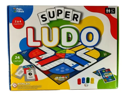 Jogo de Tabuleiro Super Ludo - Pais e Filhos - Extra Festas