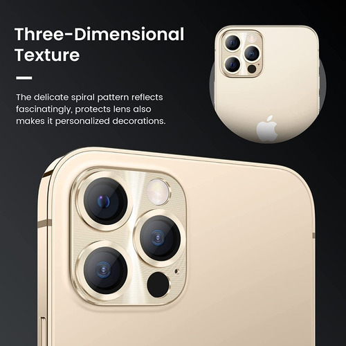 Imagen 3 de 10 de Protector Cámara De Aluminio Para iPhone 13 Pro / 13 Pro Max