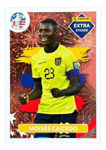 Lámina Extra Sticker Bronze Moisés Caicedo Copa América 2024