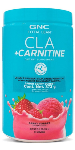 Gnc Total Lean Cla + Carnitine - Fresa 372.00 Gramos