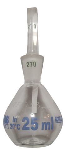 Picnómetro De Laboratorio De Vidrio 25ml Calibrado