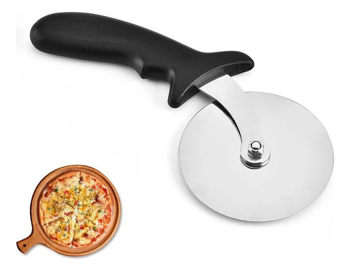 Cuchillo Cortador De Pizza Redondo Con Mango. 