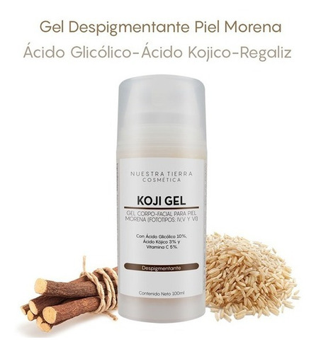 Imagen 3 de 7 de Gel Despigmentante Para Piel Morena Con Ácido Kójico
