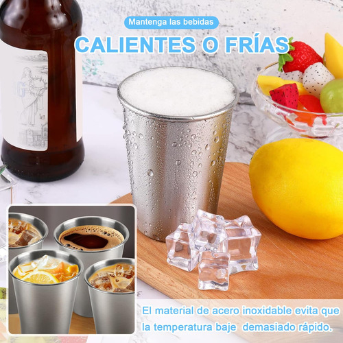 4pcs Vasos De Acero Inoxidable De 260ml, Termos Para Cafe,