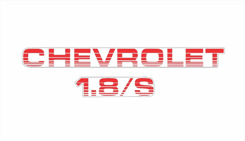 Adesivo Vermelho Emblema Chevrolet Monza Sr 1.8/s 