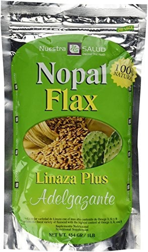 Imagen 1 de 4 de Nopal Flax Linaza Plus Adelgazante454 Gr/1lb