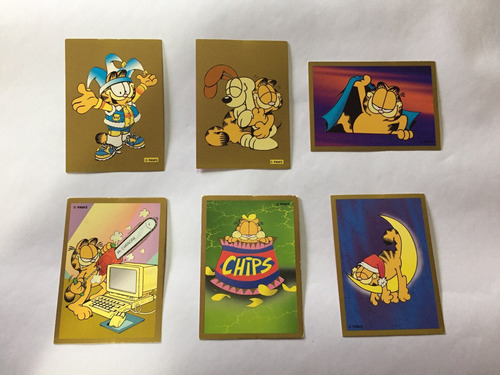 Trading Cards Garfield Oro 2. Lote De 6