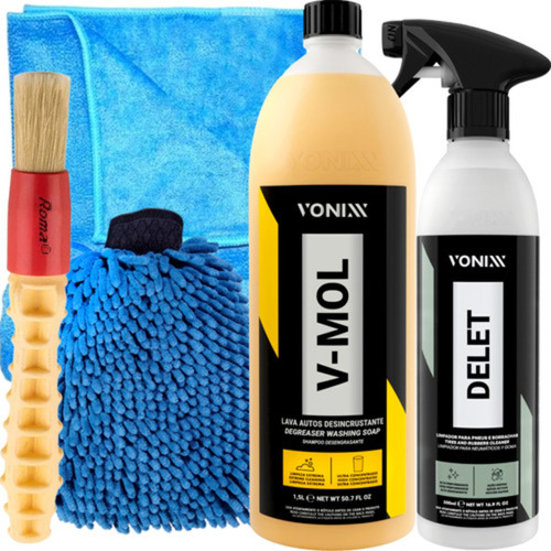 Shampoo V-mol Vonixx Delet Limpa Borracha Luva Pano Pincel