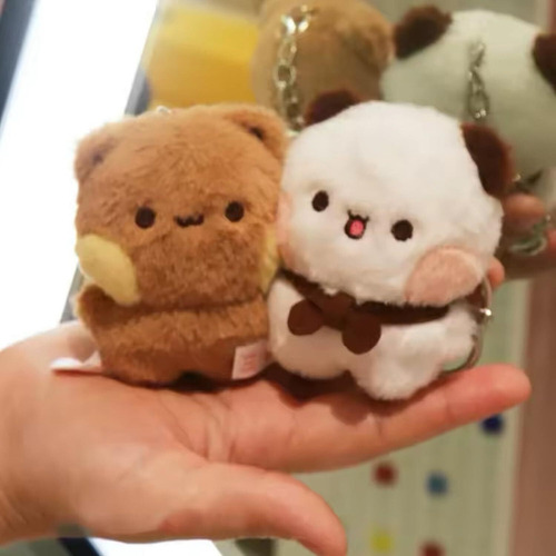 // Panda De Peluche Con Bubu Ositos Llaveros Pareja - Dudu