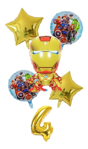 Globos Iron Man + Número