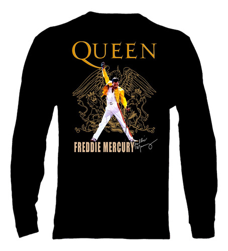 Polera Manga Larga Queen - Ver 08 - Freddie Mercury