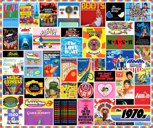 Re-marks Rompecabezas De Cultura Pop De Los Años 70, 1500 Pi