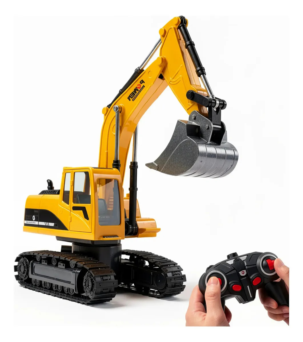 Auto Control Remoto Grua Excavadora Alta Calidad Amarillo Excavadora
