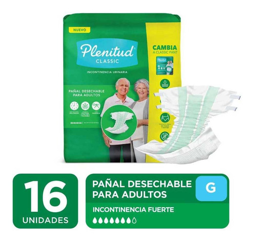 Pañal Adulto  Classic Grande X16un Plenitud