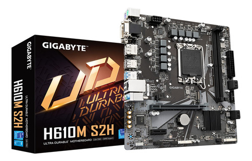 H610m S2h H610/ Intel/lga / Micro Atx/ddr5/ Single M.2/ Pc. Color Verde Oscuro