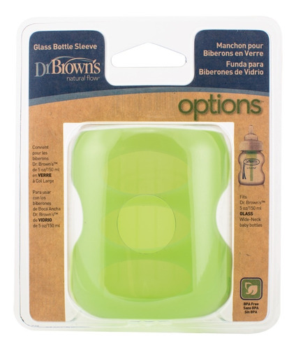 Funda De Silicona Para Biberón De Vidrio 5oz 150 Ml Verde Ag