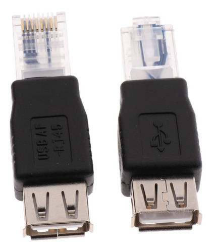- 2x Convertidor De Red Ethernet Rj45 Macho A Usb2.0 Hembra