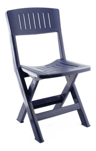 Imagen 1 de 1 de Silla Plástica Plegable Azul