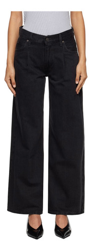 Jean Levis Mujer Baggy Dad Wide Leg Negro 29x30 (Usado)