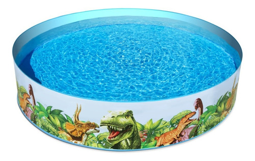 Imagen 2 de 6 de Alberca Rigida Redonda Bestway Dinosaurios 55001