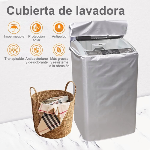 Funda For Lavadora Protector Antiuv Impermeable 65x65x103cm