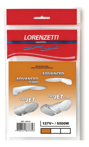 Regadera eléctrica Lorenzetti Advanced/Top jet Multitemperaturas