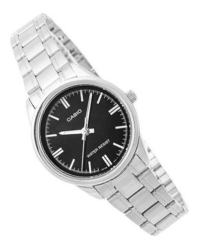 Reloj Casio Ltp-v005d-1a Fondo Negro Malla Metal