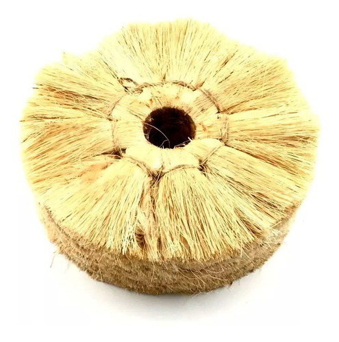 Escova De Sisal Roda Polimento Rebolo 6x1'' Facas Cutelaria