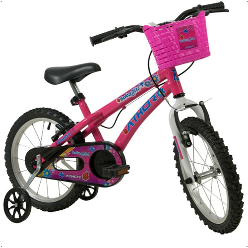 Bicicleta Infantil Aro 16 Athor Baby Girl Feminina C/rodinha