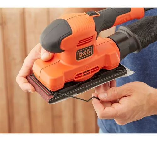 Lijadora Orbital 150w Hoja 1/3 Bew220 Black Decker Color Naranja Oscuro