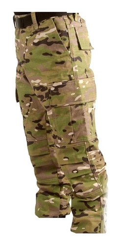 Calça Tática Militar Policial Camuflada Multicam 6 Bolsos