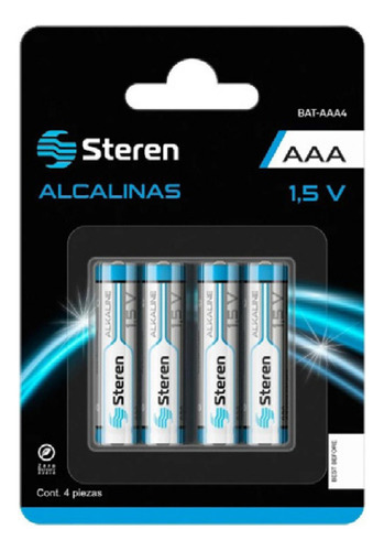 Pila Batería Alcalina Steren Aaa 4 Unidades