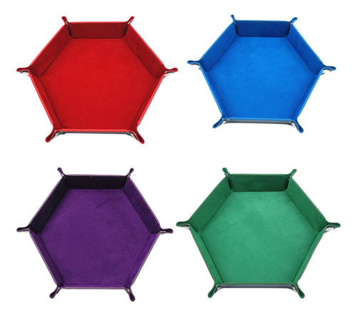 Bandeja Para Dados Hexagonal, 4 Piezas, Soporte Para Enrolla